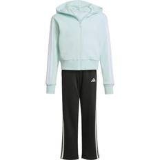 Grøn - Piger Tracksuits adidas Jg 3S Fl Ts 240 Kids Tracksuit - Multi Patterned