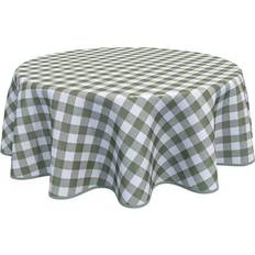Hemtextil Home Runde Wachstuch PVC Abwischbar 160 cm Tischdecke Grün