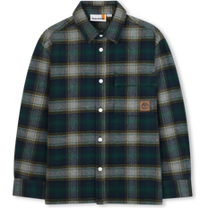 Green Shirts Timberland Boys Green Check Cotton Flannel Shirt