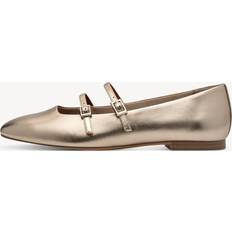 Brons Lågskor Tamaris Bronsmetallic Ballerinaskor Skinn - Bronce
