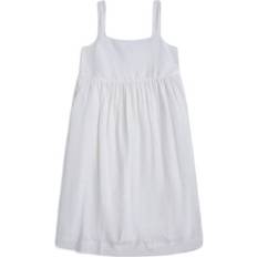 Breathable - Midi Dresses Animal Womens Ladies Linen Midi Dress - White