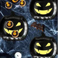 Paper Disposable Plates Shein Black Pumpkin Paper Plate 10pcs
