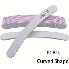 Nagelprodukter Temu Professional Double Sided Grey Sandpaper Nail File Strip - Multicolor