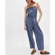 Checkered - Women Jumpsuits & Overalls Shein Y2k Summer Spaghetti Strap Backless Gingham Romper - One-Piece