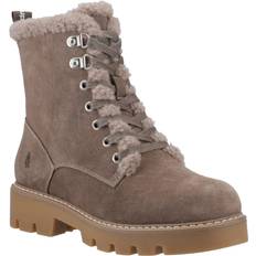 Fleece Ankle Boots Hush Puppies Aurelia Suede Lace Up Ankle Boots - Brown