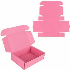 Pink Corrugated Boxes Shein Pink 3-Layer Extra Hard Corrugated Paper Packaging Box 5.12x3.15 x 1 Inch