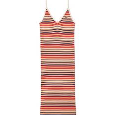 Lacoste Multicoloured Dresses Lacoste Striped Cotton Blend Long Maxi Dress - Multicoloured