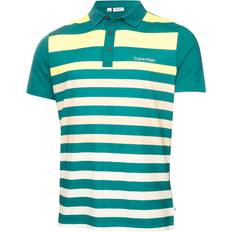 Calvin Klein Polo Shirts Calvin Klein Mens 2025 Lightweight Wicking Stretch Golf Polo Shirt - Sea Green