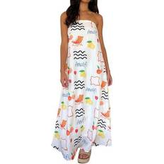 Shein Women Strapless Backless Fruit Tube Dress