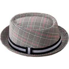 Checkered - Men Headgear Shein Men Top Hat Plaid Panama Jazz Cap - Summer Fashion