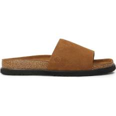 Ruskind Klipklappere Kazar Læder Flip Flop Flops - Brun