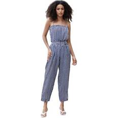 Checkered - Women Jumpsuits & Overalls Shein Women Loose Sleeveless Jumpsuit Spaghetti Strap Boho - Plaid