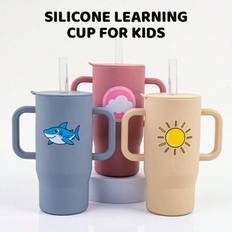 Sippy Cups on sale Shein 210ml Colorful Silicone Baby Learning Cup