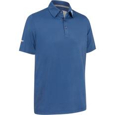 Odyssey Print Moisture Wicking Stretch Golf Polo Shirt - Peacoat
