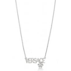 Versace Smykker Versace Halskæde Med Logoformet Vedhæng - Grå