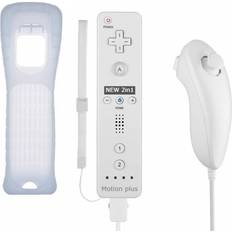 Wii remote plus Teknikproffset Remote Plus Nunchuck Wii-Wii U Vit
