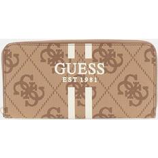 Dragkedja Plånböcker Guess Laurel 4G Logo Maxi Wallet - Beige