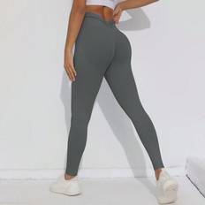 Yoga Leggings Shein V Back Scrunch Butt Leggings For Women