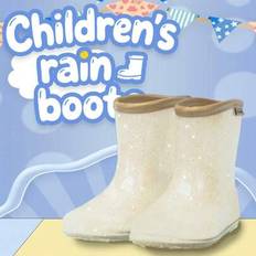 Beige Wellingtons Children's Shoes Shein New Children's Mid-Cylinder Non-Slip Waterproof Rainboots