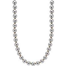 Nialaya Halsband Nialaya 10mm Metallic Pearl Necklace With Gold Herr Halsband - Silver/Gold