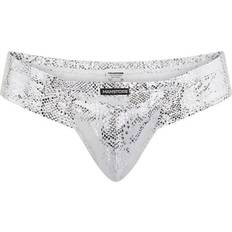 Nightclub Cheeky Brief Mens Pouch - Silver Snake