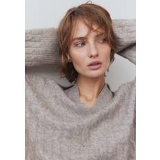H&M Kabelstickad Tröja Dam - Gråbeige