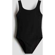 Svarta Baddräkter H&M Ribbad Baddräkt - Flicka