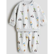 Bebisar Övriga sets Barnkläder H&M Baby 2-Delat Sweatshirtset Med Tryck - Ljusgrå/Musse