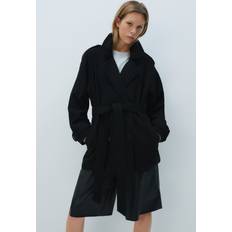 H&M Short Felted Pea Coat - Svart