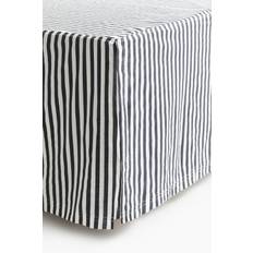 Randiga Sängkappor H&M Dubbel Bomull Mörkgrå Randig 140x200 Sängkappa Grå