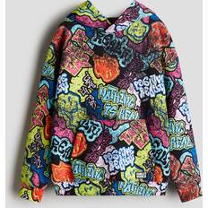 Multifärgade Hoodies Barnkläder H&M Pojke Huvtröja Med Motiv - Flerfärgad