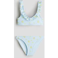 Blue Bikinis Children's Clothing H&M Frill-Trimmed Bikini - Light Blue/Lemons