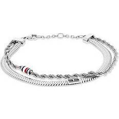 Tommy Hilfiger Stela armband Tommy Hilfiger Stainless Steel Layered Chain Bracelet - Silver