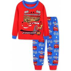 Brown Pyjamases Children's Clothing Ibywind Spring Autumn Boys Girls Long Sleeved Lightning Mcqueen Pajamas - Brown