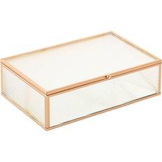 Gold Jewellery Storage Home ESPRIT Elegant Golden Metal Crystal Jewelry Box