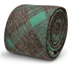 Cotton - Men Ties Check Design Cotton Tie With Mint Green