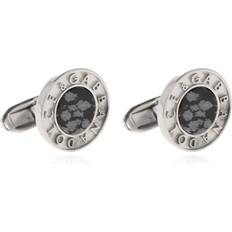 Gråa Manschettknappar Dolce & Gabbana Läder Cufflinks Tie Clips One Size