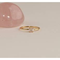 Rose Quartz Golden Ring - Gemma