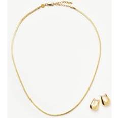 Missoma Jewellery Sets Missoma Arco Earrings Necklace Set 18ct Gold Vermeil
