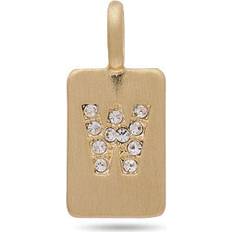 Pilgrim Transparent Berlocker & Hängen Pilgrim Charm Krystal W Vedhæng - Guldbelagt