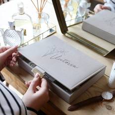Stackers Jewellery Boxes Stackers Personalised Birth Flower Classic Jewellery Box Lid - Grey