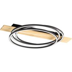 Beige - Lysekroner Loftplafonder FISCHER & HONSEL LED Loftlampe Marit 76 cm Sandgrå Metal Loftplafond