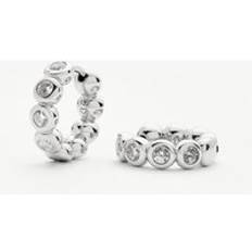 Missoma Earrings Missoma Tennis Small Hoop Earrings Sterling Silver Cubic Zirconia