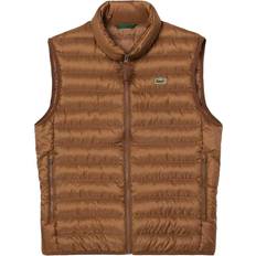 Lacoste Vests Lacoste Mens Water Repellent Padded Gilet - Brown