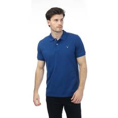 Gant Polo Shirts Gant Mens Rugger Piqué Regular Polo Shirt - Blue