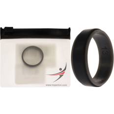 Grey - Men Rings ROQ Silicone Wedding 2Layer Step Ring - Grey Black