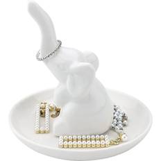 Ring Holders Hiigyl Ring Holder Dish Ceramic Three-dimensional - Elephant