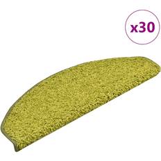 Grøn Trappemåtter vidaXL Trappemåtter 30 Stk 65x21x4 cm Grønne Halvrund Grøn