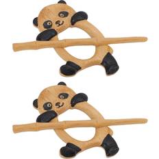 Goolrc Panda Pattern Multifunctional 3D Wooden Brooch Pin