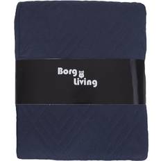 Borg Living Sängöverkast Borg Living 260x240 cm Vendbart Mørkeblå Lyseblå Sengetæppe Blå